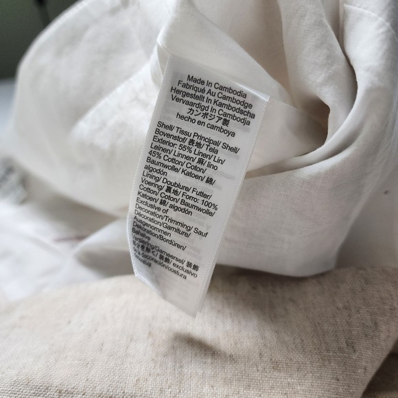 J Crew Factory Women Straw Trim Linen Blend Skirt Plus Size 20 Yarn Dye Flax NWT - Picture 11 of 15